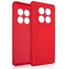 Beline silikoninis Xiaomi Redmi Note 14 Pro 5G dėklas telefonui raudonos spalvos