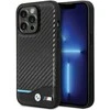 Dėklas BMW BMHCP13X22NBCK Apple iPhone 13 Pro Max 6.7″ juodos spalvos kietas dėklas Leather Carbon