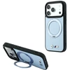 Dėklas BMW Kevlar Ring Stand 360 MagSafe do iPhone 18 Pro Max / 17 Pro Max mėlyna