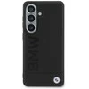 Dėklas BMW Leather Hot Stamp MagSafe do Samsung Galaxy S26+ juoda