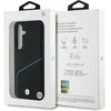 Dėklas BMW Leather Textured and Smooth MagSafe Samsung Galaxy S25 juodos spalvos