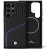 Dėklas BMW Leather Textured and Smooth MagSafe Samsung Galaxy S25 Ultra juodos spalvos
