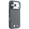 Dėklas BMW M Carbon Metal Logo MagSafe skirtas iPhone 18 Pro pilkas
