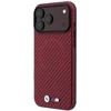 Dėklas BMW M Carbon Printed Ring MagSafe, skirtas iPhone 18 Pro Max / 17 Pro Max, raudonas