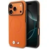Dėklas BMW case for IPHONE 17 Pro compatible with MagSafe BMHMP17L25PFWSMO (PU FW Metal Logo) oranžinis