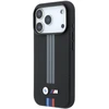 Dėklas BMW M Quadrille Kevlar Anthracite & Tricolor Print Lines MagSafe do iPhone 18 Pro / 17 Pro juoda