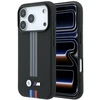 Dėklas BMW M Quadrille Kevlar Anthracite & Tricolor Print Lines MagSafe do iPhone 18 Pro / 17 Pro juoda