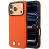 Dėklas BMW M Quadrille Kevlar Metal Logo MagSafe do iPhone 18 Pro / 17 Pro oranžinė