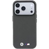 Dėklas BMW M Quadrille Kevlar Metal Logo MagSafe Case for iPhone 17 Pro / 18 Pro - Gray