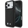 Dėklas BMW M Quilted Logo MagSafe Apple iPhone 17 Pro juodos spalvos