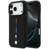 BMW M Silicon Tricolor Line MagSafe Dėklas skirtas Apple iPhone 17 Pro juodos spalvos