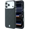Dėklas BMW Sign Deboss Quilted Metal Logo MagSafe do iPhone 18 Pro Max / 17 Pro Max antracytowy