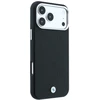 Dėklas BMW Sign Deboss Quilted Metal Logo MagSafe do iPhone 18 Pro Max / 17 Pro Max juoda