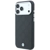 Dėklas BMW Sign Deboss Quilted Metal Logo MagSafe do iPhone 18 Pro Max / 17 Pro Max antracytowy