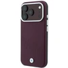 Dėklas BMW Sign Inclined Deboss Letters MagSafe case for iPhone 17 Pro / 18 Pro - burgundy