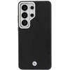 BMW Signature PU Leather Metal Logo Magnetic dėklas skirtas Samsung Galaxy S26 Ultra juodos spalvos