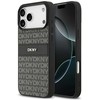 Dėklas DKNY Repeat Texture Pattern with Tonal Stripe skirtas Apple iPhone 17 Pro Max juodas