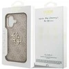 Guess PU Leather 4G Metal Logo Gold Frame dėklas skirtas Apple iPhone 17 rožinės spalvos