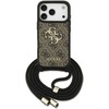 Dėklas Guess 4G Big Logo Cord Stap Crossbody skirtas Apple iPhone 17 Pro rudos spalvos