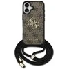 Original dėklas GUESS 4G Big Logo Cord Stap Crossbody skirtas Apple iPhone 17 rudos spalvos