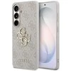 Guess PU 4G Metal Logo dėklas skirtas Samsung Galaxy S26 rožinės spalvos