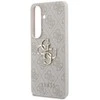 Guess PU 4G Metal Logo dėklas skirtas Samsung Galaxy S26 rožinės spalvos