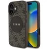 Guess 4G Circle Classic Logo MagSafe dėklas iPhone 16 - ruda