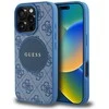 Guess 4G Circle Classic Logo MagSafe dėklas iPhone 16 Pro - mėlynas