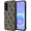 Guess PU 4G Metal Classic Logo dėklas skirtas Samsung Galaxy A37 rudos spalvos