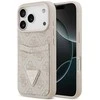Dėklas Guess 4G Double Card Triangle skirtas Apple iPhone 17 Pro rožinės spalvos