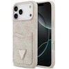 Dėklas Guess 4G Double Card Triangle skirtas Apple iPhone 17 Pro Max rožinės spalvos