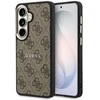 Guess PU Leather 4G Gold Frame Magnetic dėklas skirtas Samsung Galaxy S26 rudos spalvos