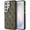 Guess PU Leather 4G Gold Frame Magnetic dėklas skirtas Samsung Galaxy S26 Ultra rudos spalvos