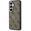 Guess PU Leather 4G Gold Frame Magnetic dėklas skirtas Samsung Galaxy S26+ rudos spalvos