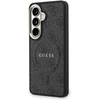 Guess PU Leather 4G Gold Frame Magnetic dėklas skirtas Samsung Galaxy S26 juodos spalvos