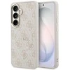 Guess PU Leather 4G Gold Frame Magnetic dėklas skirtas Samsung Galaxy S26+ rožinės spalvos