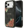 „Guess 4G“ gėlių rašto „MagSafe“ dėklas, skirtas „iPhone 17 Pro“ - juodas