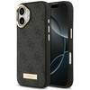 Guess 4G Logo Plate MagSafe dėklas skirtas Apple iPhone 17 juodos spalvos