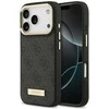 Guess 4G Logo Plate MagSafe dėklas skirtas Apple iPhone 17 Pro juodos spalvos