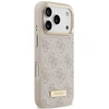 Dėklas Guess 4G Logo Plate MagSafe do iPhone 18 Pro / 17 Pro rožinė