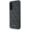 Guess 4G Metal dėklas telefonui aukso spalvos Logo Samsung Galaxy A36 - dėklas telefonui juodos spalvos