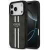 GUESS dėklas, skirtas IPHONE 17 Pro, suderinamas su MagSafe GUHMP17LP4RPSK (4G spausdintos juostelės), juodas