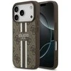 GUESS dėklas, skirtas IPHONE 17 Pro, suderinamas su MagSafe GUHMP17LP4RPSW (4G spausdintos juostelės), rudas