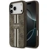 GUESS dėklas, skirtas IPHONE 17 Pro Max, suderinamas su MagSafe GUHMP17XP4RPSW (4G spausdintos juostelės), rudas