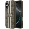 „Guess 4G“ dryžuotas „MagSafe“ dėklas, skirtas „iPhone 17“ – ruda