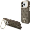 Dėklas Guess 4G PU Triangle Logo & Stand Camera Magsafe do iPhone 18 Pro Max / 17 Pro Max ruda