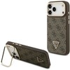 Dėklas Guess 4G PU Triangle Logo &amp; Stir Camera Magsafe skirtas Apple iPhone 17 Pro Max rudos spalvos