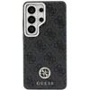 Guess PU Leather 4G Strass Logo Gold Frame Magnetic dėklas skirtas Samsung Galaxy S26 Ultra juodos spalvos