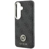 Guess PU Leather 4G Strass Logo Gold Frame Magnetic dėklas skirtas Samsung Galaxy S26 juodos spalvos