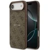 GUESS dėklas, skirtas IPHONE 17 Air, suderinamas su MagSafe GUHMP17MG4GFRW (PU 4G Ring Classic Logo) rudas